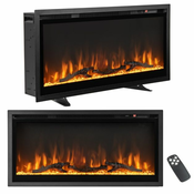 Električni kamin – stenski ali prostostoječi, dim. 91,5 x 14 x 45 cm