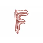 Folijski balon črka F rose gold za zabavo