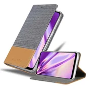 Cadorabo CADORABO Ohišje, združljiv s Xiaomi v svetlo sivi rjavi barvi - zaščitni pokrov z magnetnim zapiranjem, stoječo funkcijo in režo za kartico, (20566253)