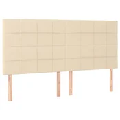 Vidaxl vidaXL Vzglavja za posteljo, 4 kosi, kremne barve, 100x5x78/88 cm, blago