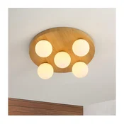 Brilagi - Stropna svetiljka LUND WOOD 5xG9/9W/230V, precnik 40 cm, drvo