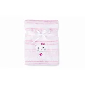 BabyMatex Vezena odeja 75x100 RICCO roza z mačko