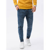 Ombre Clothing Moške jogger hlače Jonatras modra