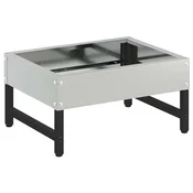 Vidaxl Hranilka za ptice srebrna 80 x 28 x 13.5 cm Cinkana jeklena