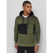 Bluza męska z kapturem khaki Dstreet