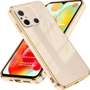 GS Ovitek za Xiaomi Redmi 12C, Glamour CamShield, roza zlata