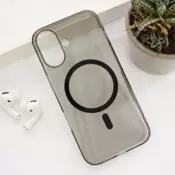 Maska Transparent Mag Case za iPhone 16 crna
