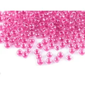 Rocailles 8/0 - 3 mm, svetle barve - roza (50 g)