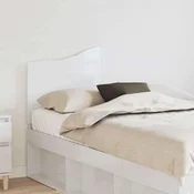 Vidaxl Vzglavje z vzglavjem Svetlo Belo 135 cm Konstruiran les