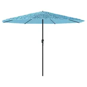 Vidaxl Vrtni senčnik z jeklenim drogom moder 324x324x247 cm