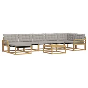 Set vanjskih sofa 8 pcs Bijela i svjetlosiva