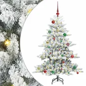 Vidaxl Umetno Zložljivo Božično Drevo Bela 150 cm PVC in jeklo