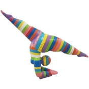 Casa Padrino luxury designer decorative sculpture acrobatic woman multicolored 110 x H. 86 cm - Abstract decorative figure - XXL decorative figure - XXL decorative sculpture - Abstract sculptures
