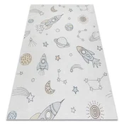 eoshop BAMBINO 1278 pralna preproga Vesoljska raketa za otroke proti zdrsu - krem ( - Velikost: 140x190 cm)