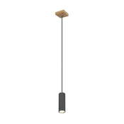 Globo 57911HG - Luster na sajli ROBBY 1xGU10/35W/230V siva/braon
