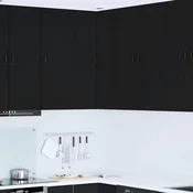 vidaXL Stenska kuhinjska omarica Črna 57 x 57 x 100 cm Konstruiran les