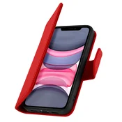 AVIZAR Denarnica etui za iPhone 11 iz premium usnja s funkcijo stojala, Rdeča, (5000189640)