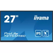 68.6cm/27“ (1920x1080) Iiyama ProLite T2755MSC-B1 16:9 FHD IPS Touch 5ms 60Hz HDMI DP USB Speaker Black