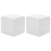 Vidaxl Tabure 2 kosa 30x30x30 cm umetno usnje