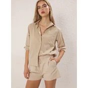 Trendyol Milla ženska košulja Twoss25Go00096, taupe-bež
