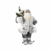 Novogodišnja figura Deda Mraz/ sivo- beli 45cm