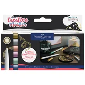 MARKER PERMANENTNI DEKORATIVNI 1,5MM METALIC PK6 FABER CASTELL 161107 SORT BLISTER