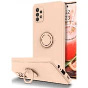 Silikonski ovitek Liquid Ring za Samsung Galaxy A73 5G - roza