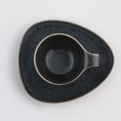 DUKA Čudovita skodelica za espresso s krožnikom 60 ml Time Black