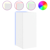 MAISON CHIC Stenska TV omarica - TV stojalo - Televizijska omarica z LED lučkami bela 30,5x35x70 cm, (21700812)