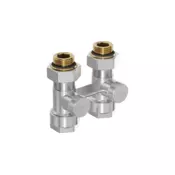 Mexen Uni-Term dvorazsežni radiatorski ventil DN50, enostavni 1/2x16 mm, nikel - W912-016-01
