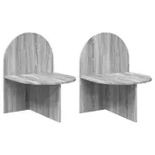 vidaXL vidaXL Nočna omarica 2 pcs Siva Sonoma 48 x 49 x 65 cm, (5000233468)