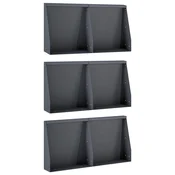 vidaXL Zadrževanje stene 6 kos 40 x 12 x 30 cm Jeklo Antracit