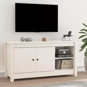 TV ormaric bijeli 103 x 36,5 x 52 cm od masivne borovine
