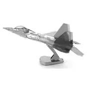 Metal Earth 3D metalna maketa Avion F22 Raptor, Srebrne boje