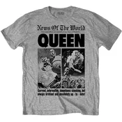 Queen Majica News of the World 40th Front Page Unisex Grey XL