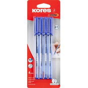 Kores Pero K1 Pen Super Slide 1 mm, prozorno, trikotno, širina M-1 mm, modro