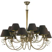 Casa Padrino luxury baroque crystal chandelier brass with patina/dark brown A� 90 cm