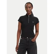 Calvin Klein Jeans Majica Monologo Quarter-zip  črna