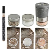 Salt grinder with accessories, 7 Pieces, Maestro, Light Graphite - P