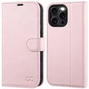 OCASE preklopni ovitek za iPhone 16 Pro Max, svetlo roza
