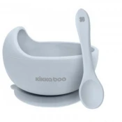 KikkaBoo Silikonska cinija sa kašicicom Yummy Blue (KKB40116)