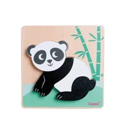 shumee IWOOD Lesena sestavljanka Panda z živalmi