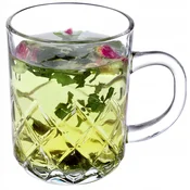 KADAX kozarec za kavo, čaj, pijače, latte, vodo, z ročajem za sok 230 ml kozarci, (5000351573)