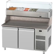 Pizza Pult s Stekleno Omarico PTC800