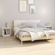 Vidaxl vidaXL Nočne omarice, komplet 2, bele, 40x30x40 cm, masiven borov les
