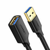Ugreen kabelski produžni adapter USB 3.0 (ženski) - USB 3.0 (muški) 1m (10368): crni