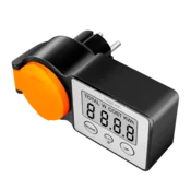 shumee Zunanja vtičnica LogiLink IP44 LCD 3600 W CEE 7/3 + 7/7 z števcem energije, črna