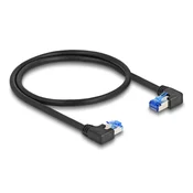 Delock RJ45 mrežni kabel Cat.6A S/FTP desno/lijevo, kutni, 0,5 m, crni