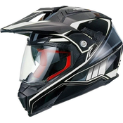 MAXX FS 606 Enduro čelada s senčnikom črna in srebrna M