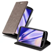 Cadorabo Cadorabo Ohišje, združljivo z LG G2 v kavovinsko rdeča - Zaščitni ovitek z magnetnim zapiranjem, stoječo funkcijo in režo za kartice, (20549162)
